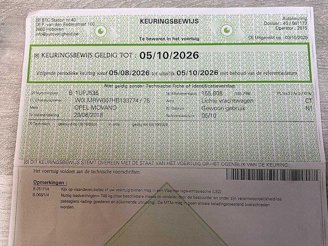 2018 opel movano lichte vracht - airco - 3 pers - afbeelding 25 van  28