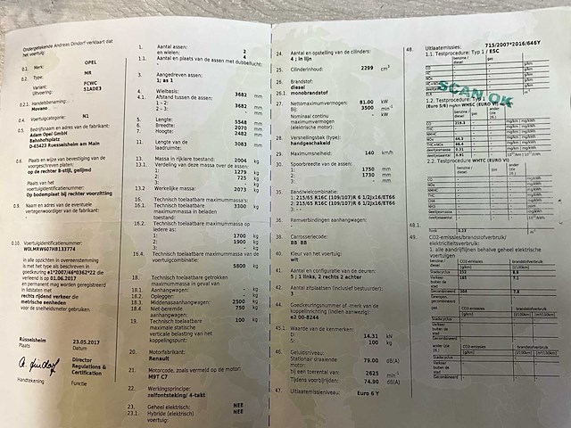 2018 opel movano lichte vracht - airco - 3 pers - afbeelding 26 van  28