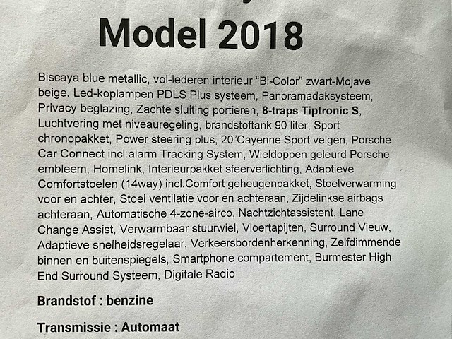2018 porsche cayenne - afbeelding 39 van  46