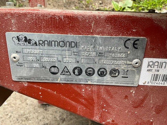 2018 raimondi iperbet kuipmixer - afbeelding 1 van  1