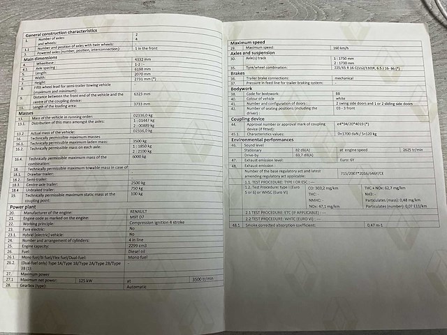 2018 renault master - 2.3 diesel - euro 6b - afbeelding 34 van  53