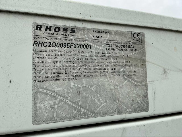 2018 rhoss txaes 495 t&p1 chiller - afbeelding 10 van  13