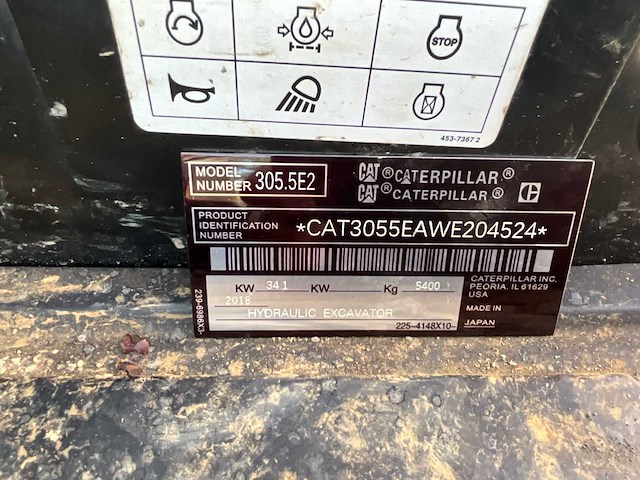 2018 rups / cat 305.5e2 rupsgraafmachine - afbeelding 3 van  14