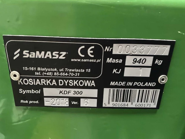 2018 samasz front disc mawer hooimachines hooimaken - afbeelding 9 van  10