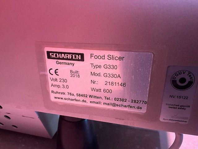 2018 scharfen g330 vleessnijmachine - afbeelding 5 van  5