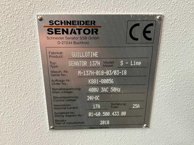 2018 schneider senator 137h s-line guillotine - afbeelding 18 van  19