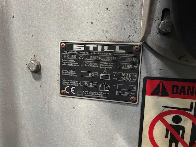 2018 stil rx60-25 vorkheftruck - afbeelding 6 van  18