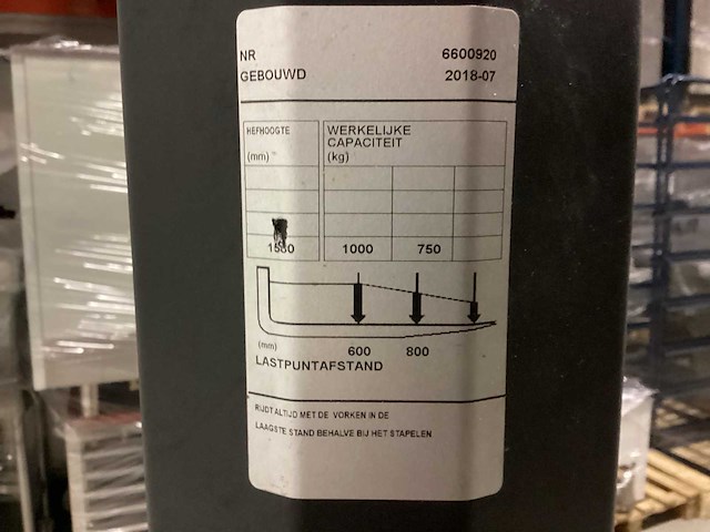 2018 toyota lh1580 stapelaar - afbeelding 6 van  6