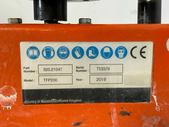 2018 trelawny tfp200 230v vloerfreesmachine - afbeelding 6 van  7