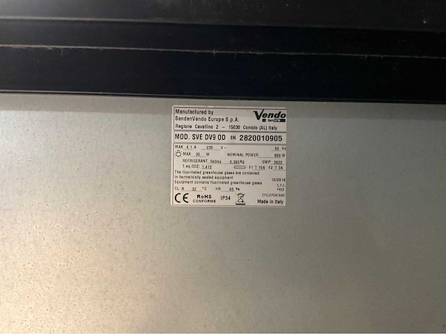 2018 vendo sve dv9 vendingmachine - afbeelding 2 van  10