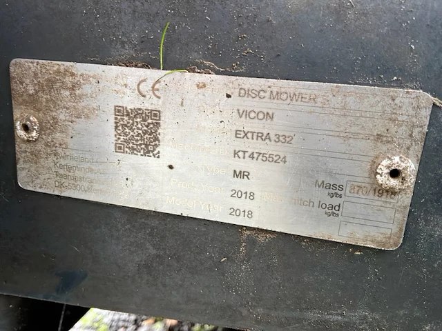 2018 vicon extra 332 gedragen maaier-kneuzer - afbeelding 6 van  15