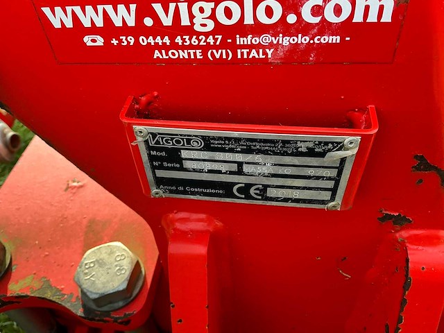 2018 vigolo krc 300/6 woeler - afbeelding 1 van  3