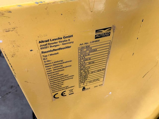 2019 altrad ldh800 bouwdroger - afbeelding 5 van  5