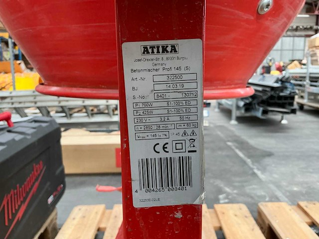 2019 atika profi 145 s betonmolen - afbeelding 4 van  6