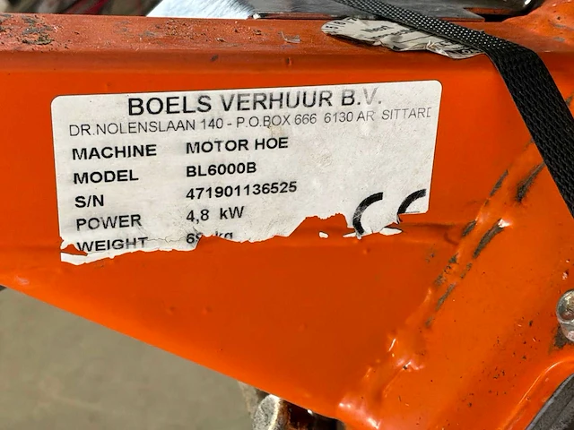 2019 benassi bl6000 grondfreesmachine - 5,5pk - benzine - afbeelding 4 van  6