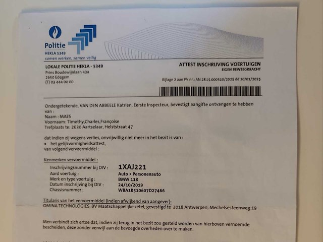 2019 bmw 118i hatchback personenauto - afbeelding 42 van  50