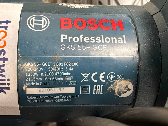 2019 bosch gks 55 gce handcirkelzaag - afbeelding 7 van  7