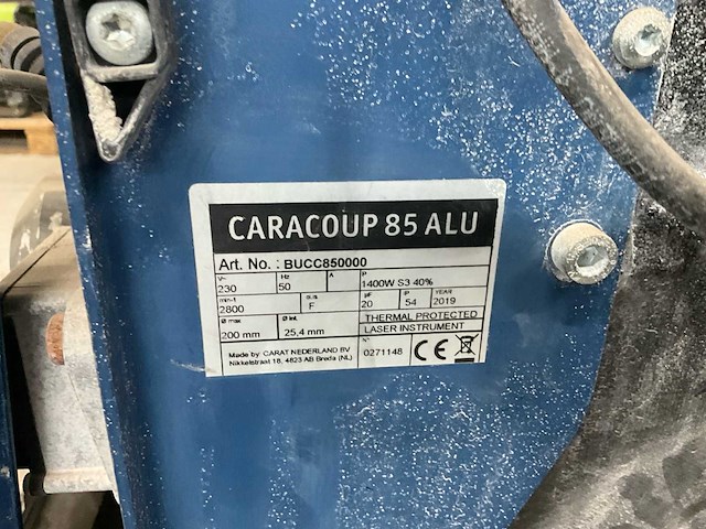 2019 carat caracoup 85 alu tegelzaagmachine - functioneel - afbeelding 6 van  6