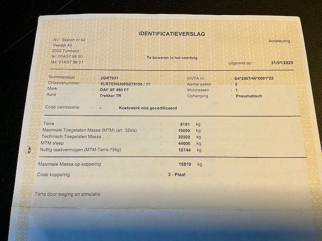 2019 daf xf 480 ft vrachtwagen - afbeelding 17 van  17