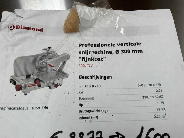 2019 diamond 300 tlv tafelsnijmachine - afbeelding 3 van  4