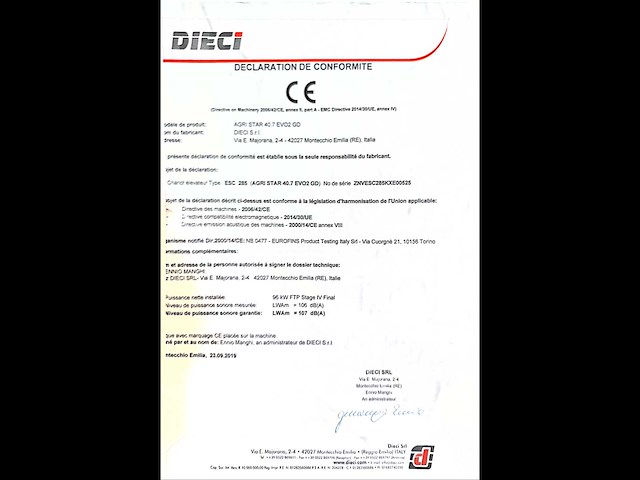 2019 dieci agri ster 40.7 evo2 telehandler - afbeelding 17 van  33