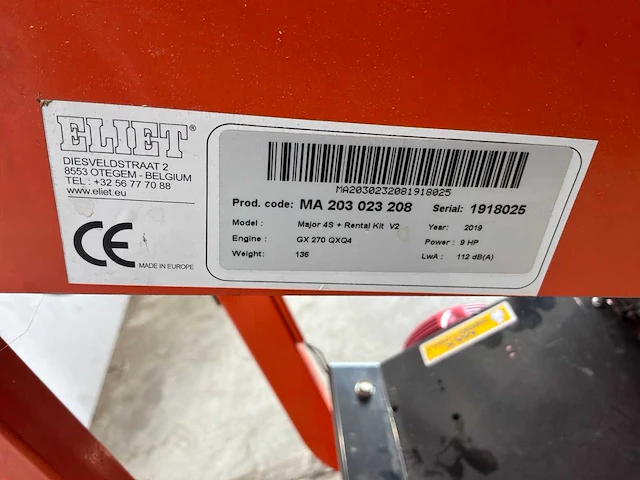 2019 eliet major 4s houtversnipperaar - 55mm - benzine - afbeelding 8 van  8