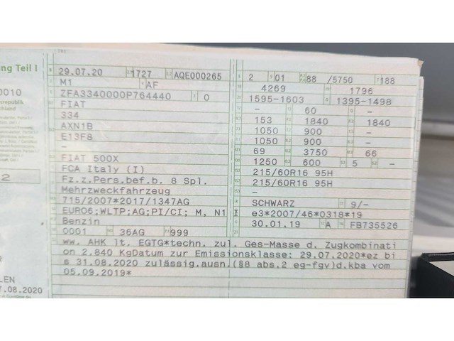 2019 fiat 500x schadewagen - afbeelding 15 van  22