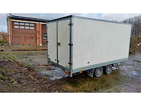 2019 hapert al gesloten aanhangwagen mtm3500 - dubbele as - gekeurd - afbeelding 1 van  32