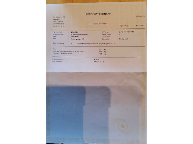 2019 hapert al gesloten aanhangwagen mtm3500 - dubbele as - gekeurd - afbeelding 16 van  32