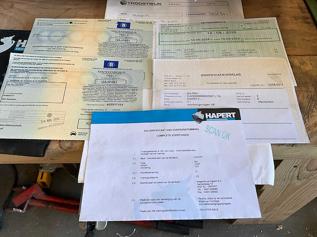 2019 hapert c39f aanhangwagen kipper - afbeelding 2 van  10