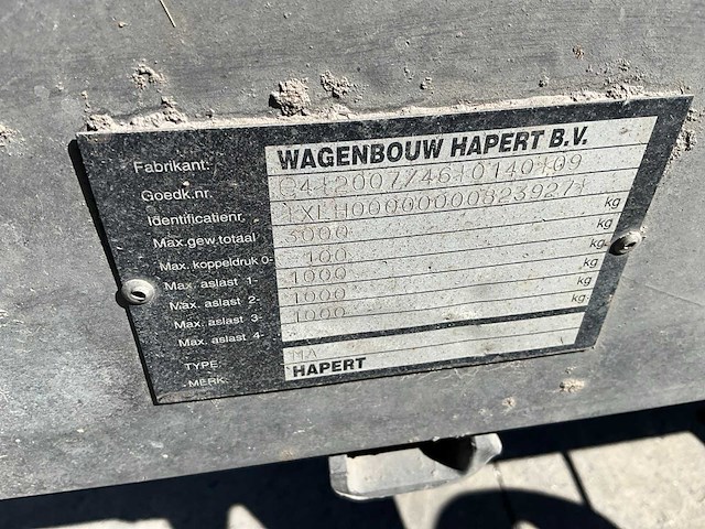 2019 hapert c39f aanhangwagen kipper - afbeelding 5 van  10