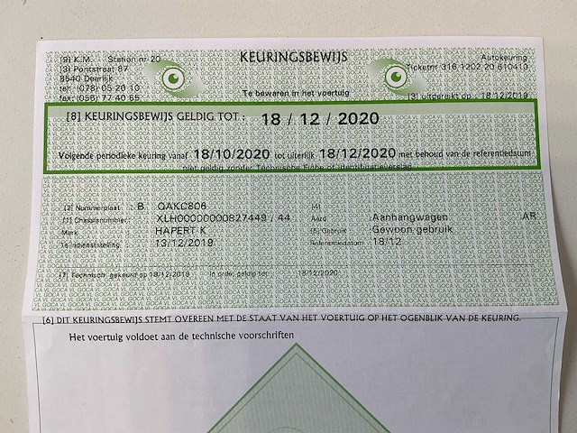 2019 hapert ta gesloten aanhangwagen - afbeelding 10 van  18