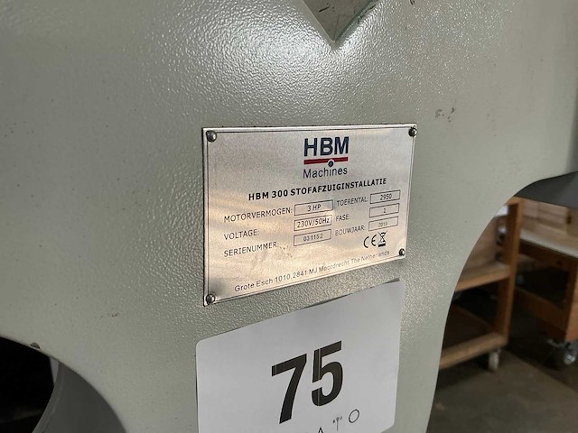 2019 hbm 300 filter afzuiginstallatie - afbeelding 5 van  5