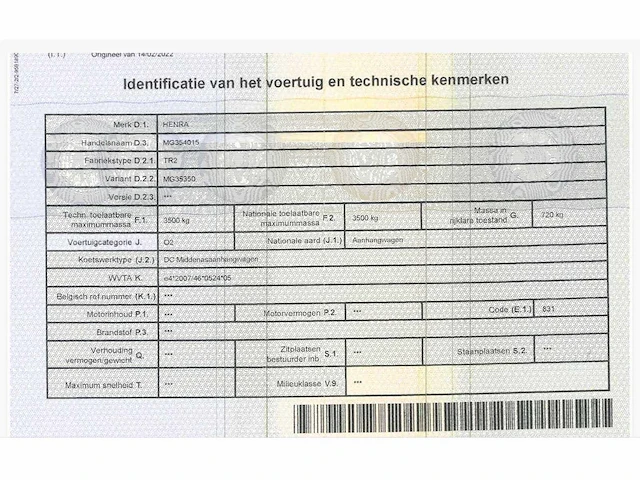 2019 henra tr2 - machine transporter - machinetransporter - aanhangwagen - afbeelding 17 van  20