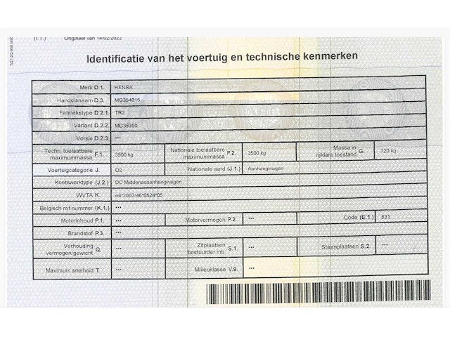 2019 henra tr2 machine transporter - aanhangwagen - afbeelding 9 van  20