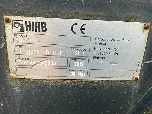 2019 hiab ult21s56 haakarm - afbeelding 6 van  9