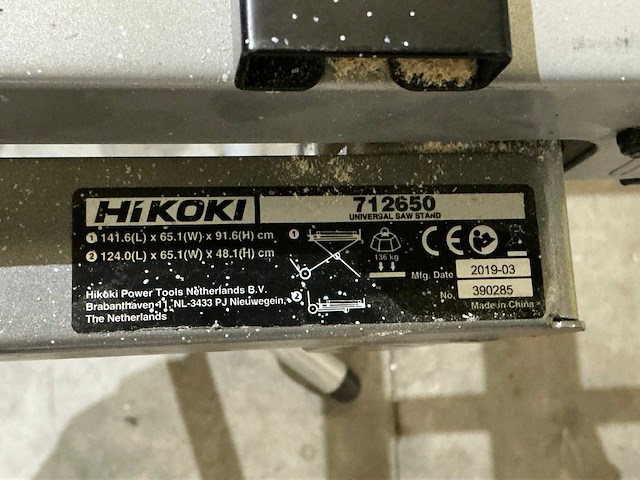 2019 hikoki 712650 zaagmachine onderstel - afbeelding 4 van  4