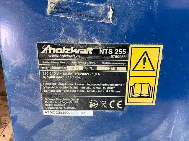 2019 holzkraft nts 255 dubbelsteens slijpmachine - afbeelding 3 van  4