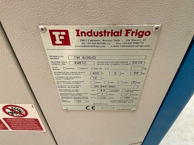 2019 industrial frigo tw60/90/d matrijs koelingsapparatuur - afbeelding 7 van  8