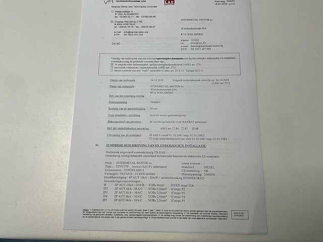 2019 intermetal 3tnv77f stroomgenerator - afbeelding 3 van  13
