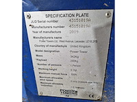 2019 jlg power tower hoogwerker - afbeelding 9 van  9