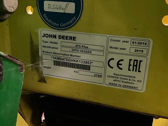 2019 kemper 475 plus spfh maisbek - afbeelding 4 van  8