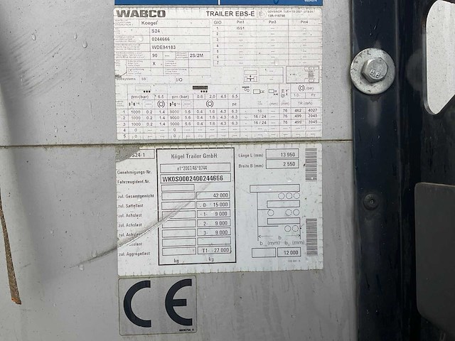 2019 kögel sn 24 oplegger - afbeelding 7 van  23