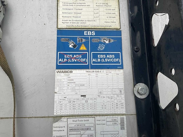 2019 kögel sn 24 oplegger - afbeelding 8 van  23