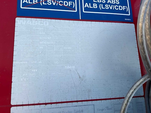 2019 kögel sn 24 schuifzeiloplegger - afbeelding 7 van  20