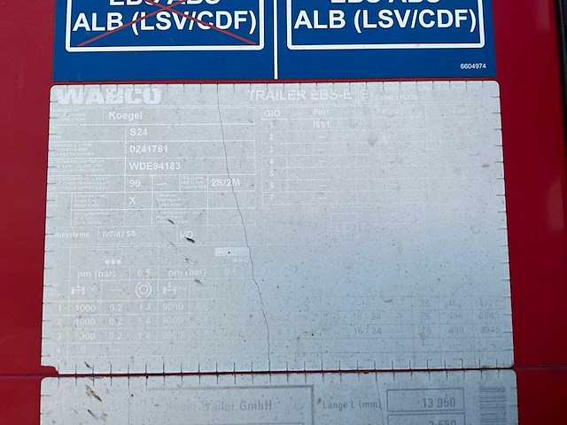 2019 kögel sn 24 schuifzeiloplegger - afbeelding 13 van  26
