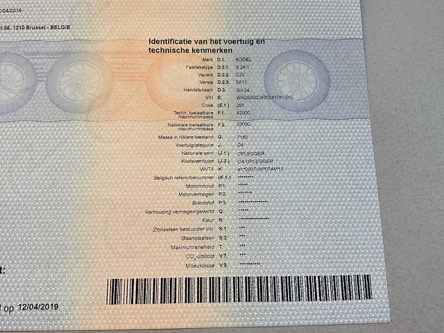 2019 kögel sn 24 schuifzeiloplegger - afbeelding 16 van  26