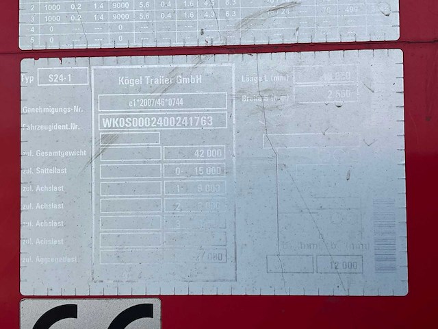 2019 kögel sn 24 schuifzeiloplegger - afbeelding 11 van  26