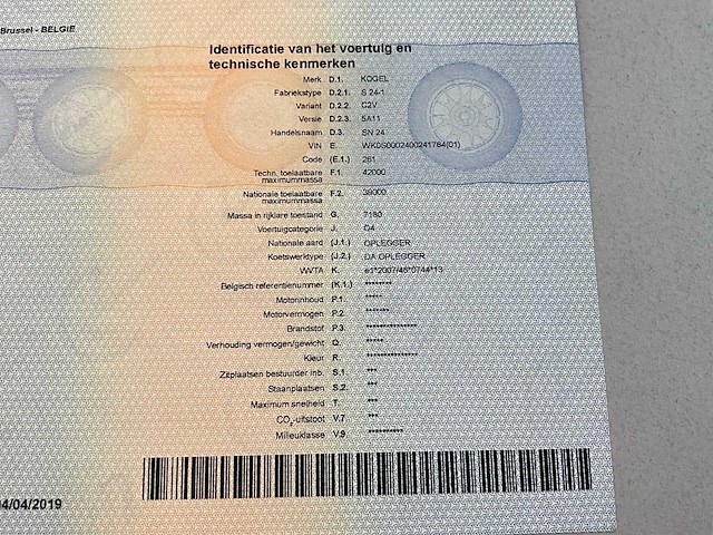 2019 kögel sn 24 schuifzeiloplegger - afbeelding 12 van  21