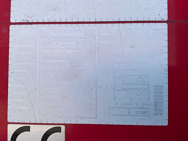 2019 kögel sn 24 schuifzeiloplegger - afbeelding 11 van  24